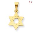 14K Gold Star of David Pendant