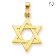 14K Gold Star of David Pendant