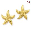 14K Gold Starfish Post Earrings