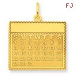 14K Gold Sunday The First Day Calendar Pendant