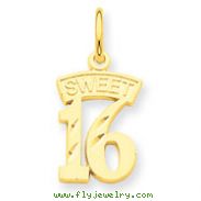 14K Gold Sweet 16 Charm