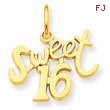 14K Gold Sweet 16 Charm