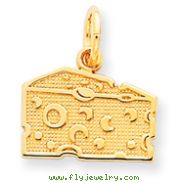 14K Gold Swiss Cheese Charm
