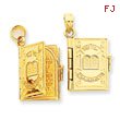 14K Gold Ten Commandments Bible Pendant