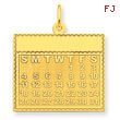 14K Gold Thursday The First Day Calendar Pendant