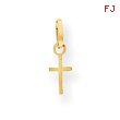 14K Gold Tiny Cross Charm