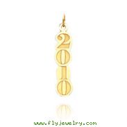 14K Gold Vertical 2010 Charm