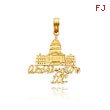 14K Gold Washington D.C. Capitol Building Pendant