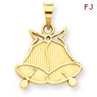 14K Gold Wedding Bells Pendant