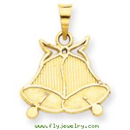 14K Gold Wedding Bells Pendant