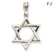 14K Gold White Gold Star of David Pendant