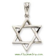 14K Gold White Gold Star of David Pendant