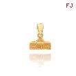 14K Gold White House Pendant