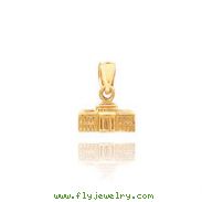 14K Gold White House Pendant