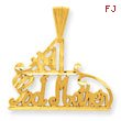 14K GoldTalking - #1 God Mother Charm