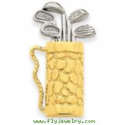 14k Golf Bag  with Clubs Pendant