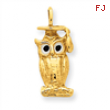 14k Grad. Owl Charm