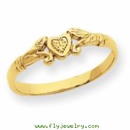 14k Heart Baby Ring