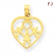 14k Heart Charm