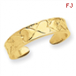 14k Heart Pattern Toe Ring