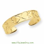 14k Heart Pattern Toe Ring