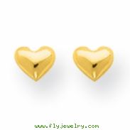 14k Heart Post Earrings