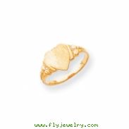 14k Heart Signet Ring