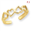 14K Heart Toe Ring