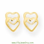 14k Hearts Post Earrings