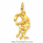 14k Hockey Player Charm