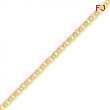 14k Hollow Double Link Charm Bracelet