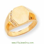 14k Hollow Signet Ring