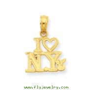 14K I " " " " " " " " Heart" " " " " " " "  NY Pendant""
