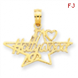 14k I Heart Hollywood Star Pendant