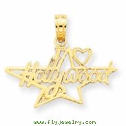 14k I Heart Hollywood Star Pendant