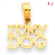 14k I Heart My Dog Pendant