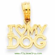 14k I Heart My Dog Pendant