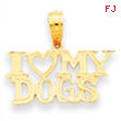 14k I Heart My Dogs Pendant