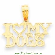 14k I Heart My Dogs Pendant