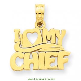 14k I Love My Chief Pendant