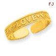 14k I Love You Toe Ring