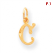 14k Initial C Charm