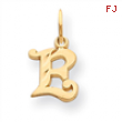 14k Initial E Charm