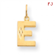 14k Initial E Charm