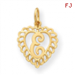 14k Initial E Charm