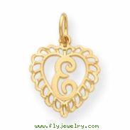 14k Initial E Charm