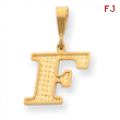 14k Initial F Charm