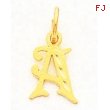 14k Initial F Charm