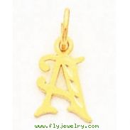 14k Initial F Charm