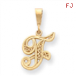 14k Initial F Charm